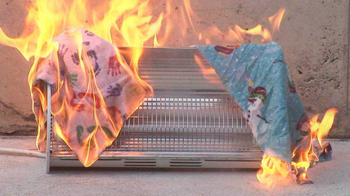 Clothes that come in contact with radiators can easily catch alight.