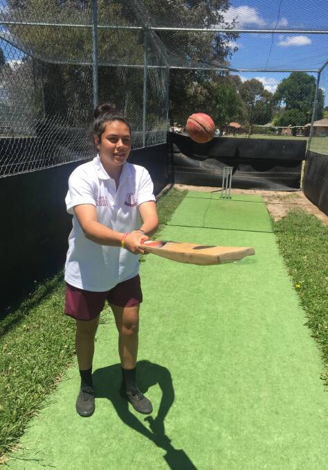 Perfect eye: Dimity Parton will be sending down a few rapid balls to her Tassie opponents during the Indigenous T20 championship. Photo: Mark Logan.