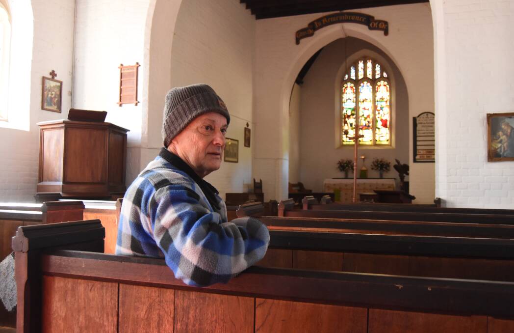 PRAYERS ANSWERED: Ron Murray will be holding the first service in the now non-denominational St Paul's church in Carcoar on November 7. Photo: Mark Logan.