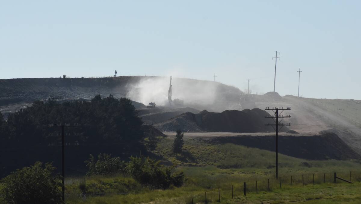 Dust storm: Blayney council's quarry which is adjacent to the proposed quarry doesn't blast nor does it have a crushing facility. Photo: Mark Logan.