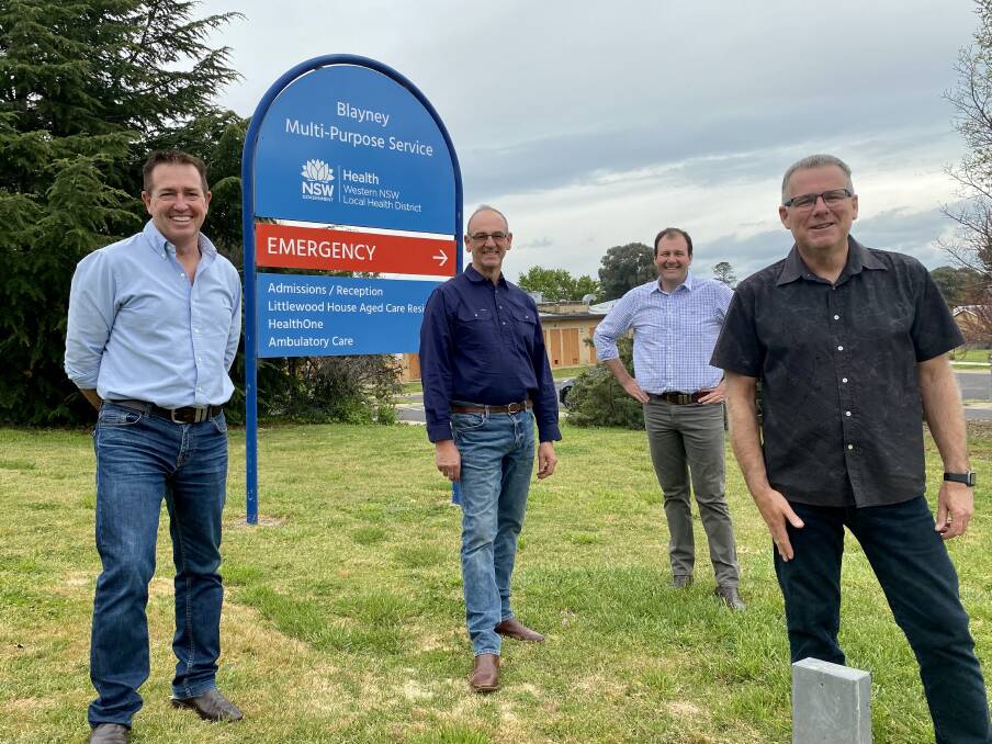 LARGE PROJECT: Paul Toole, Scott Ferguson, Sam Farraway and Colin Crome. The Blayney MPS will undergo a major redevelopment. Photo: Contributed.