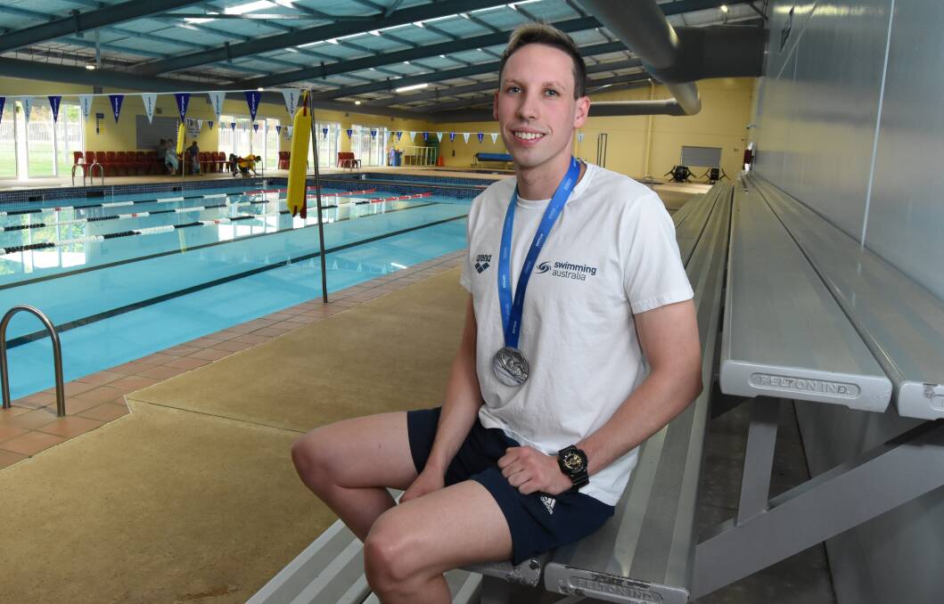 Decision time: Former Blayney Dolphin Brandon Fraser will be deciding on his future path after placing second in the Swimming Australia National Open Championship 800 metres in Adelaide. Photo: Mark Logan.