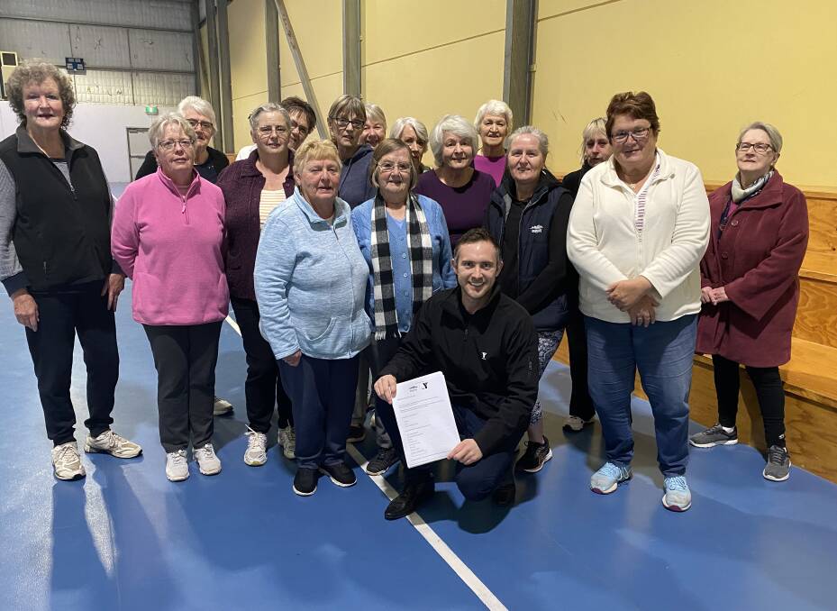 Fit for life: YMCA NSW area manager Shane Simmons with the Healthy Life 4 Life group in Blayney. Photo: Contributed.