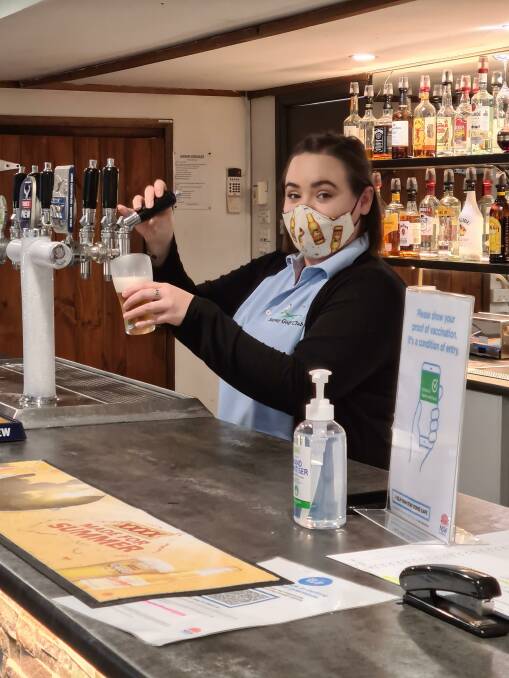 Pictured is just one of our fabulous bar staff Jade which is always ready to serve anyone your favourite beverage.