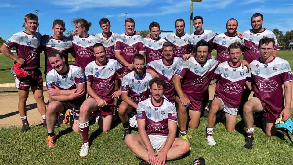 PRIMED: The Blayney Bears first division side after their wins against Cowra and Cargo on Good Friday. Photo: Contributed.