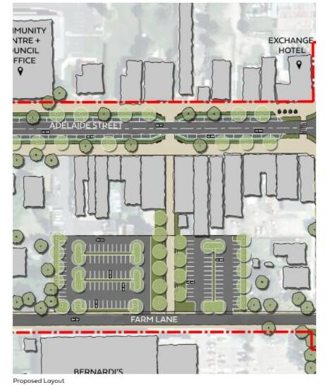 PARKING SOLUTION: Part of the concept plans include the construction of two large carparks off Farm Lane, which would become a one-way street.