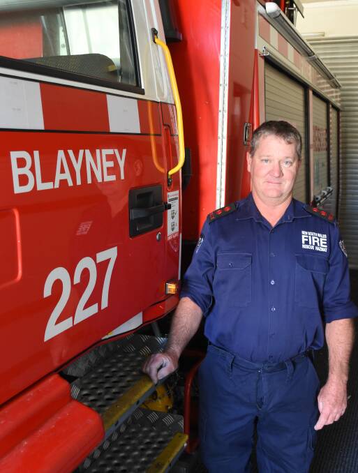 Check and clean: Blayney Fire Brigade captain Anthony Kearney is urging all residents to contact them regardless of how small the fires could be. Photo: Mark Logan.