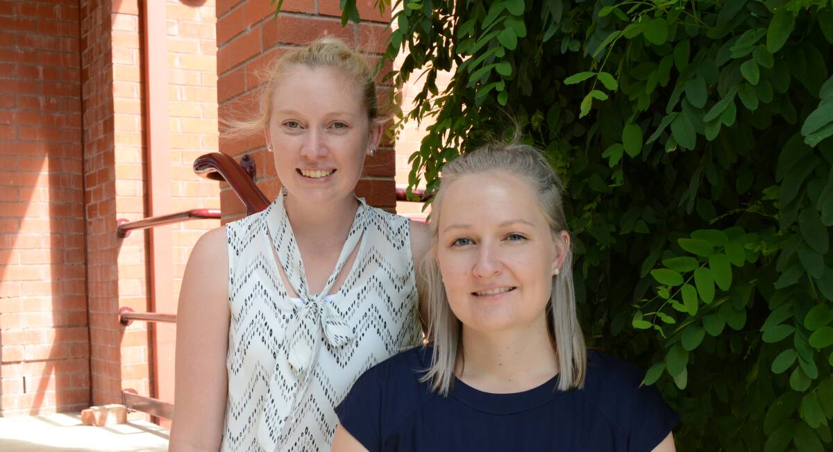 New Teachers: Angela Calvert and Annika Dicker have began teaching at St Joseph's Primary School. Photo: Mark Logan
