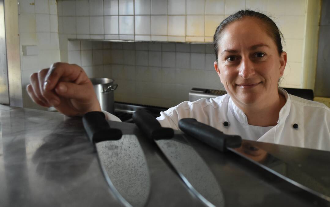 Sharp act: Kathryn Cumberland is the new chef at the revitalised Exchange Hotel. Photo: Mark Logan.