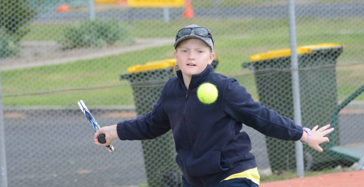 Eye on the ball: Hayley Speirs during the recent junior development day. Photo: Mark Logan
