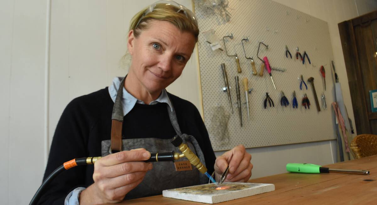 Artisanal style: Bec Price from White Rock Silver is running silversmith classes at her new workshop. Photo: Mark Logan.