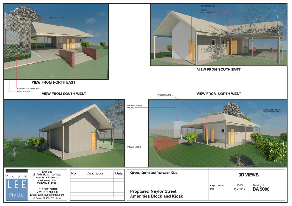 The proposed new amenities block and kiosk in Carcoar.