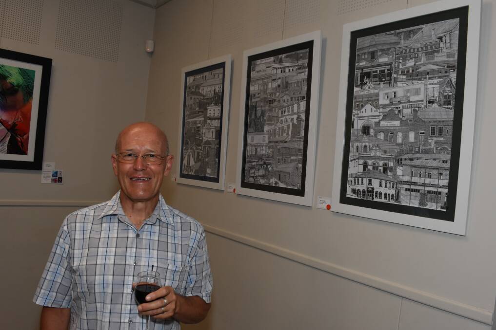 Golden opportunity: Peter Tilney's three sketches were purchased by Regis resources for their Blayney offices.