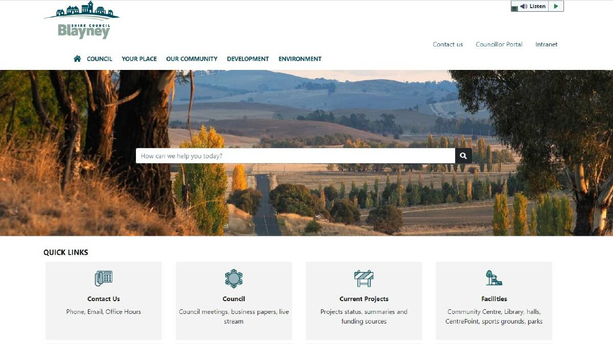 New look website for Blayney council