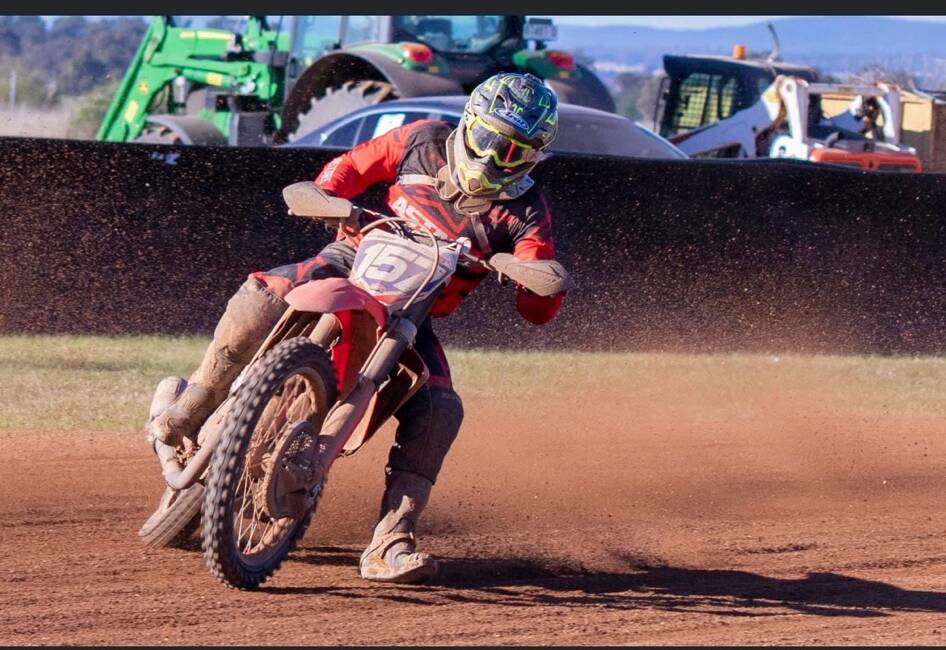 TOP RIDE: James Sawdy during the Long Track Titles in Quirindi. Photo: Contributed.
