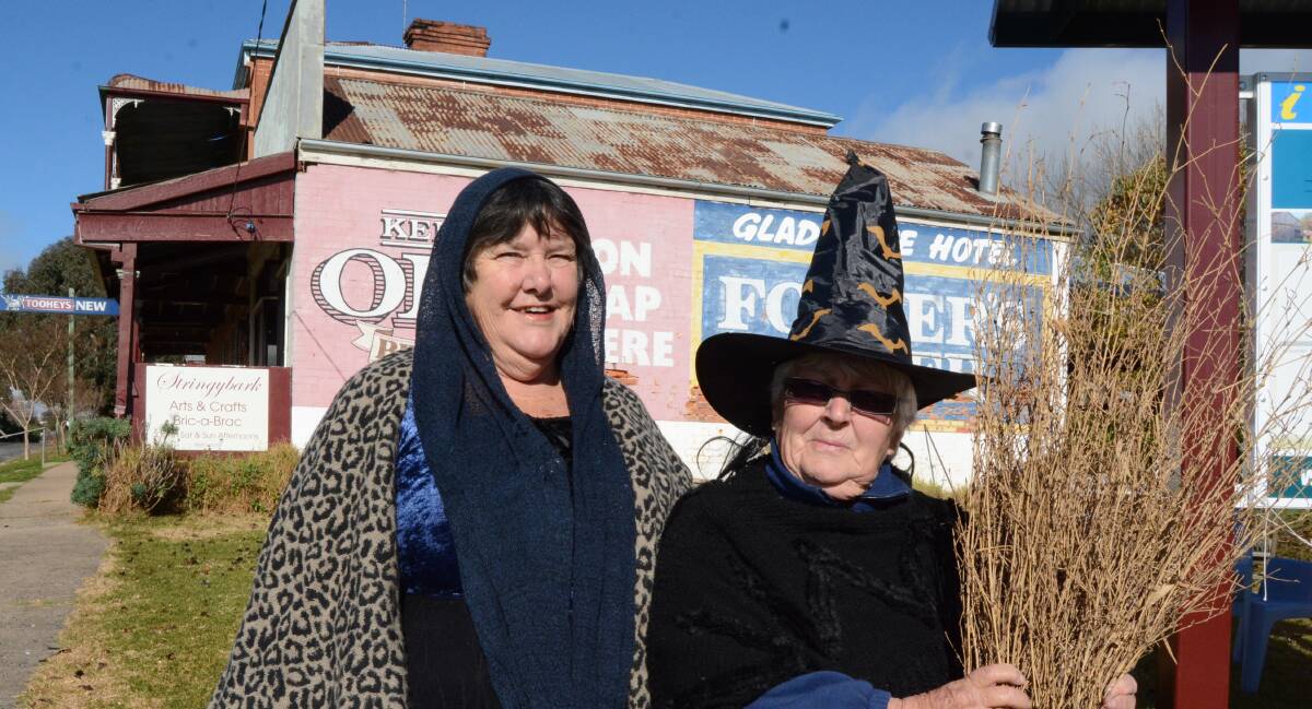 Which is witch: Jan Dickie and Norma Foskett are geared up for the Annual Newbridge Winter Solstice Festival. Photos: Mark Logan
