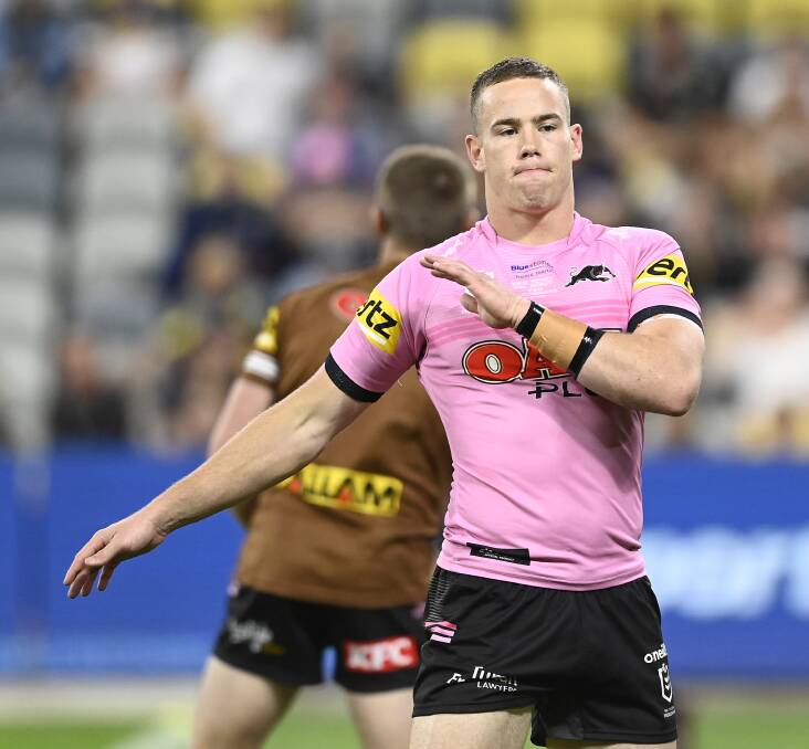 Blayney talent Liam Henry made his NRL debut for Penrith in last September's clash with North Queensland. He's set to see more NRL game time at Carrington Park. Picture by Getty Images