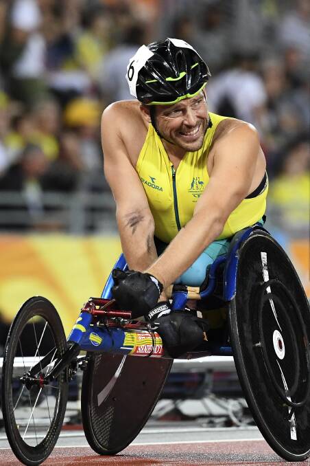 ONE LAST CHALLENGE: Kurt Fearnley will race in the green and gold for the last time on Sunday morning in the Commonwealth Games men's T54 marathon.
