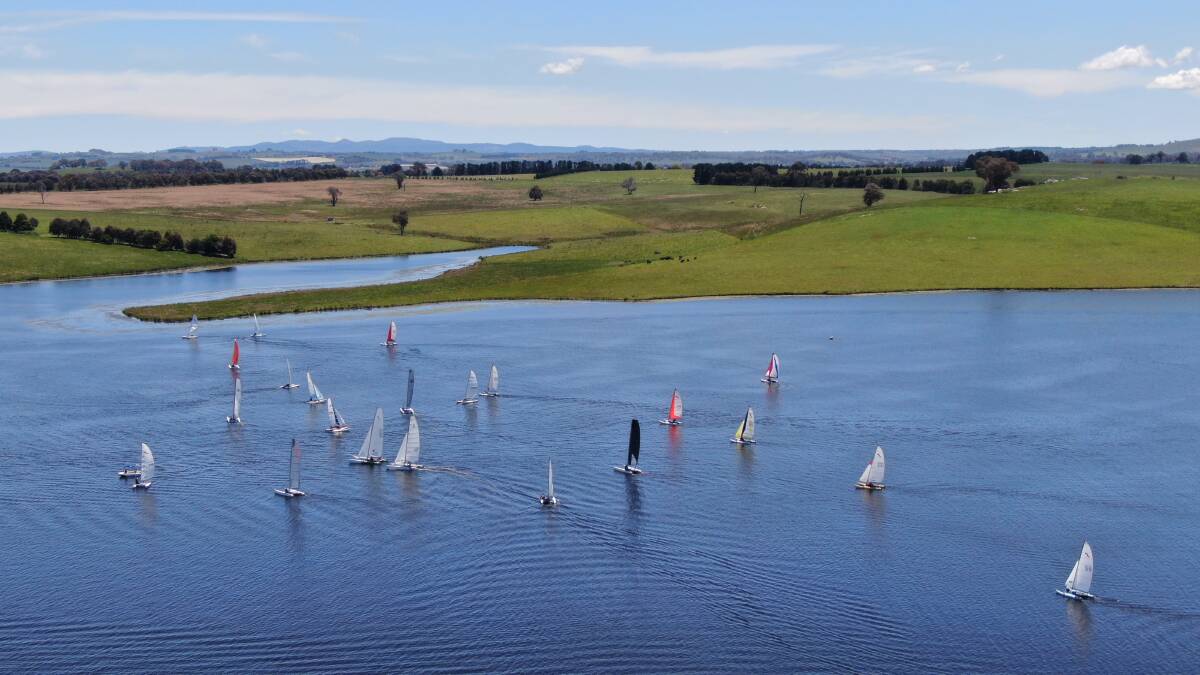 Sailing action on Carcoar Dam. Picture supplied