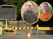 Insets (from left) Scott Ferguson and Aaron Brannigan have been in dialogue about the state of Cadia Road when the vent rise is repaired. 