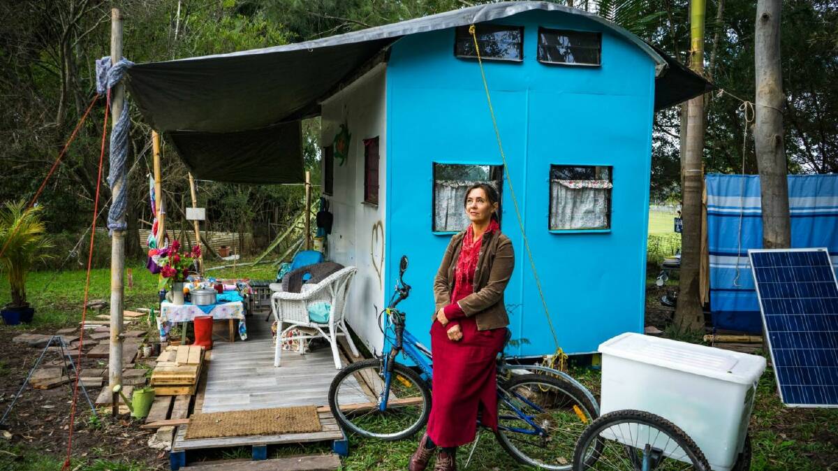 More than two years ago, Nemeth ditched her job, rental house, car and bank account and built a shack on a friend’s farm. Photo: Kim Luthi

