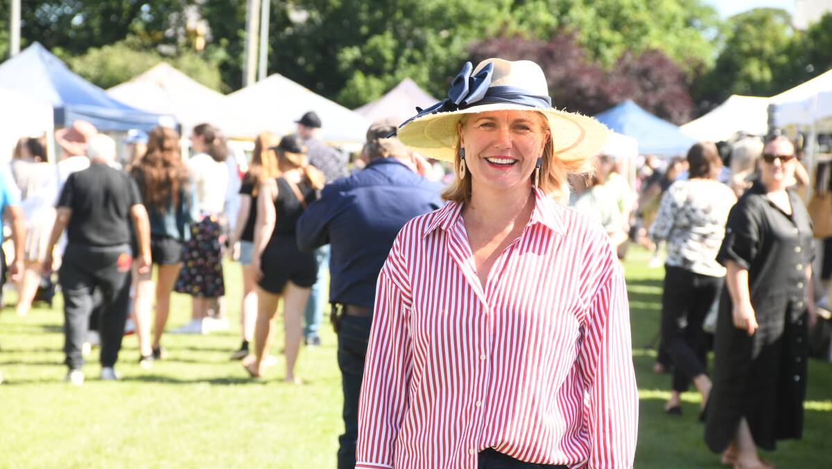 Millthorpe Public School canteen manager Michelle Slacksmith at the Christmas markets on Sunday. Picture by Jude Keogh