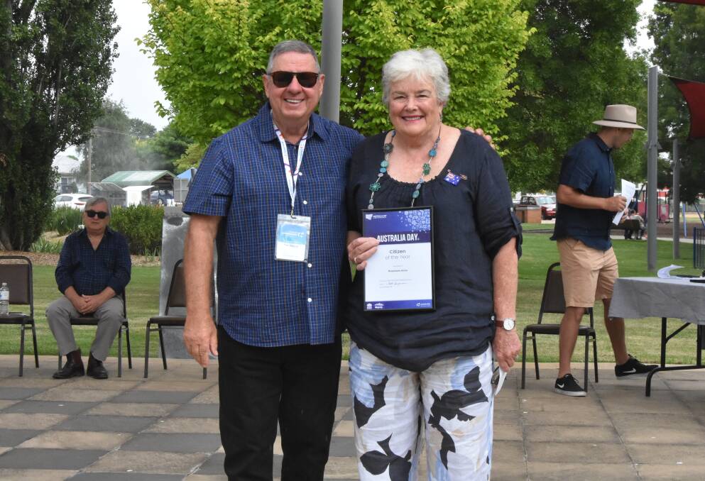 Blayney Shire 2024 Australia Day ambassador Ron Delezio and Citizen of the Year Rosemarie Amos. Picture by Tanya Marschke 