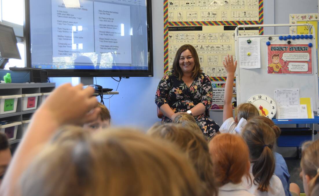 LEADING LEARNING: Millthorpe Public School principal Penelope Granger in the classroom. Photo: MARK LOGAN