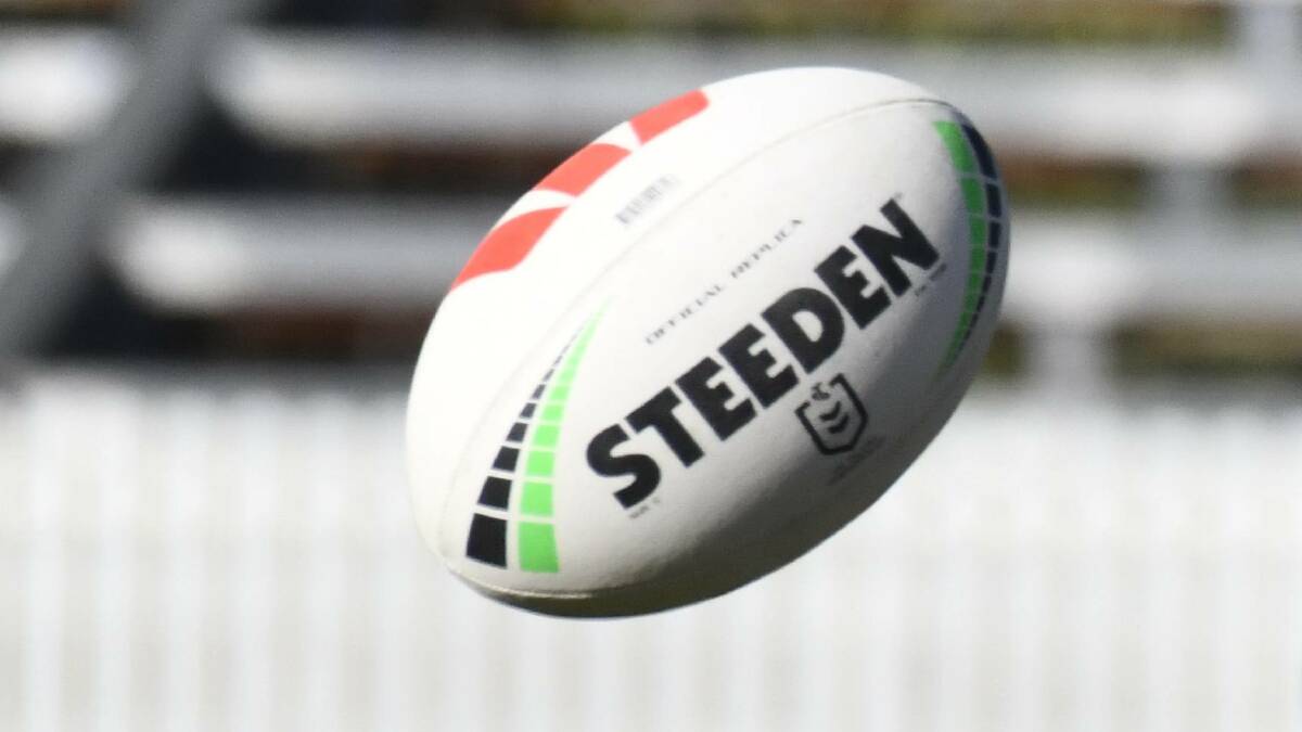 A file picture of a rugby league football. File picture
