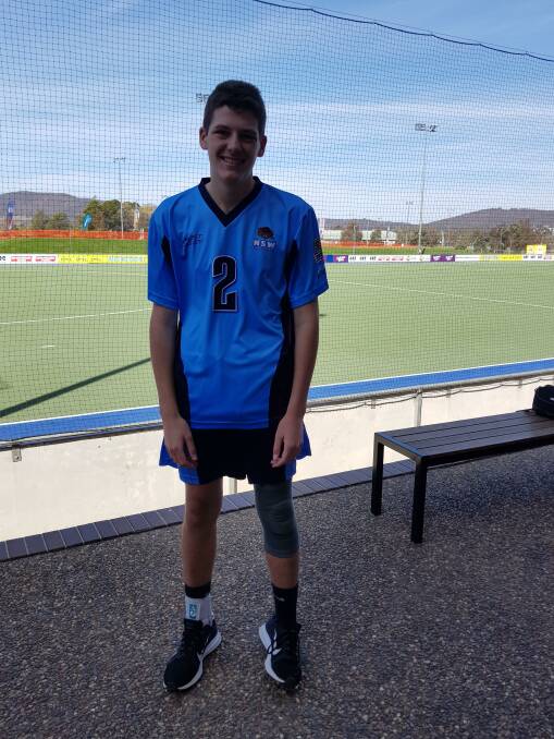 TACKLING THE BEST: Alex Kinghorne in Canberra over the school holidays, where he lined up with the NSW under 16 side. Photo: SUPPLIED