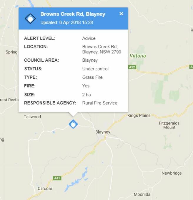 RFS caution after grass fire catches on Brown’s Creek Road