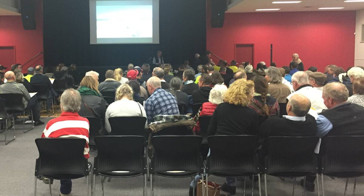 PASSIONATE CROWD: Another photo of residents attending Regis Resources' meeting on Thursday night. Photo: MAX STAINKAMPH