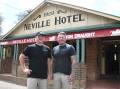 Joe Bishop and Luke Symonds outside the Neville Hotel which the pair recently purchased. Picture by Jude Keogh