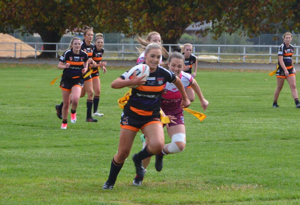 The Blayney Bears league tag side were far too strong as they defeated the Workies Wolves 48-4 at the Tony Luchetti Showground on Sunday. Pictures: HOSEA LUY