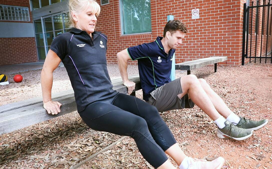 Dr Narelle Eather, left, was encouraged by findings of a High-Intensity Interval Training in the workplace pilot study. Picture: Supplied