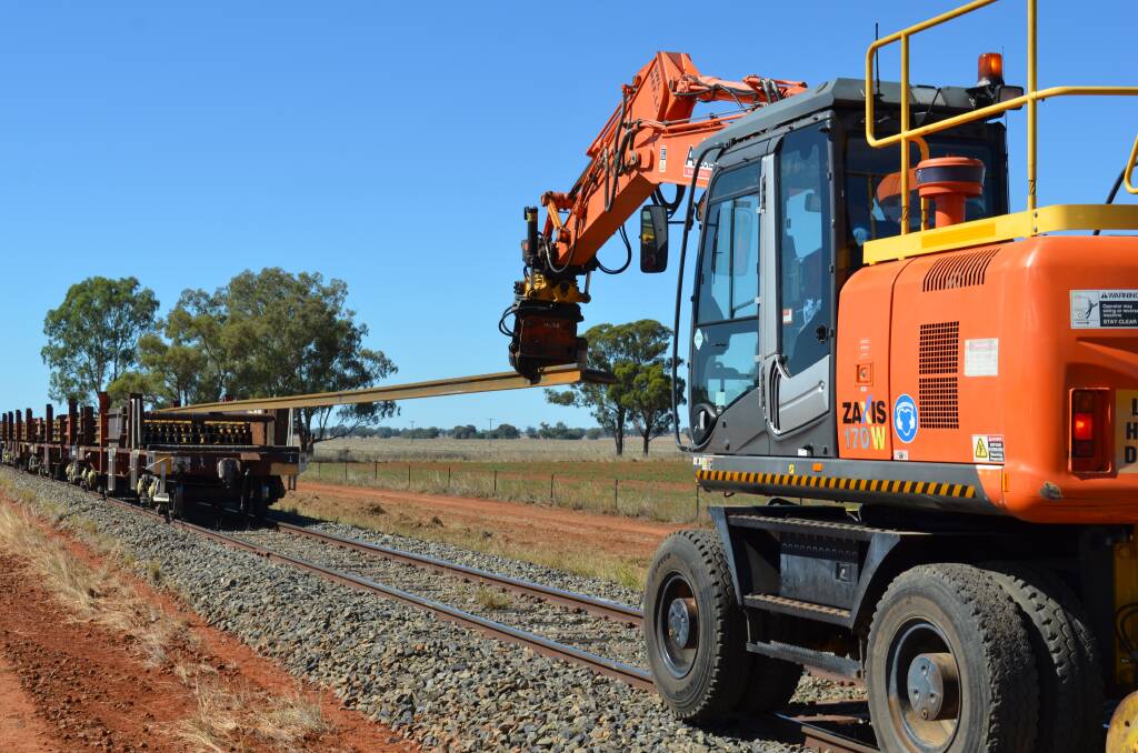 Foundations: Rails are unloaded between Parkes and Narromine