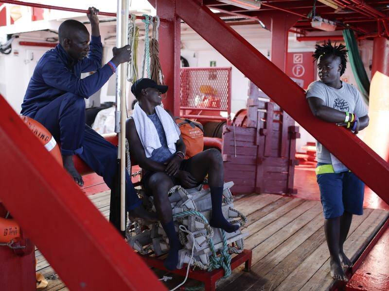 Migrants aboard the Ocean Viking have been allowed to disembark at Italy's port on Lampedusa island.
