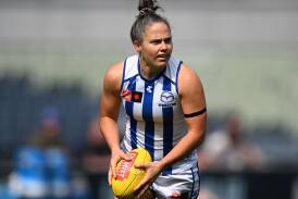 North Melbourne star Emma Kearney has earned All-Australian selection for the eighth year in a row. (James Ross/AAP PHOTOS)