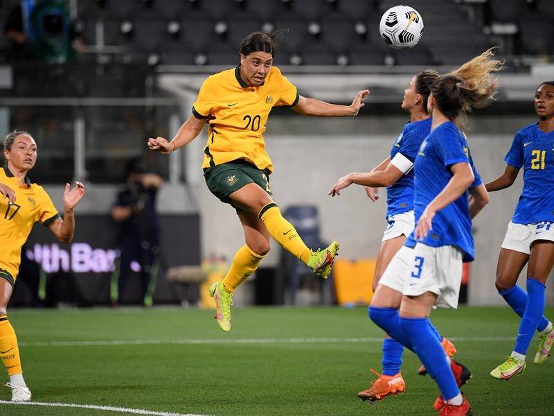Sam Kerr is on the brink of going past Tim Cahill to become Australia's greatest goal scorer.