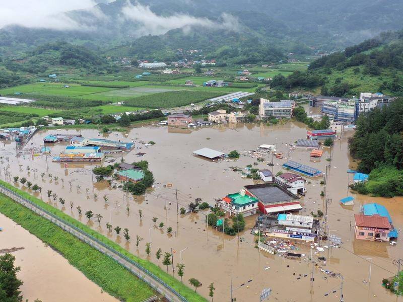 At least 30 people are dead and 12 are missing after a week of torrential rain in South Korea.