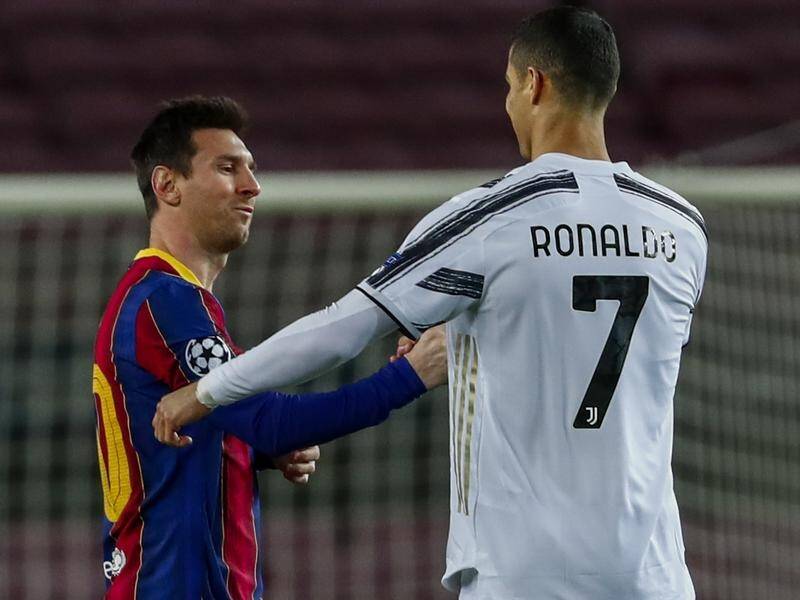 Lionel Messi (l) says he has a 'beautiful' rivalry with Cristiano Ronaldo.