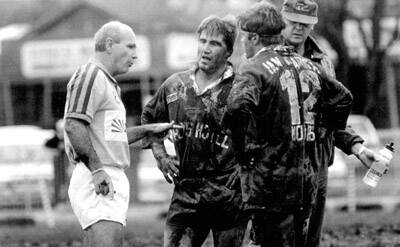 BACK IN THE DAY: Bill Foran laying down the law during a Group 10 game in the 1990s.