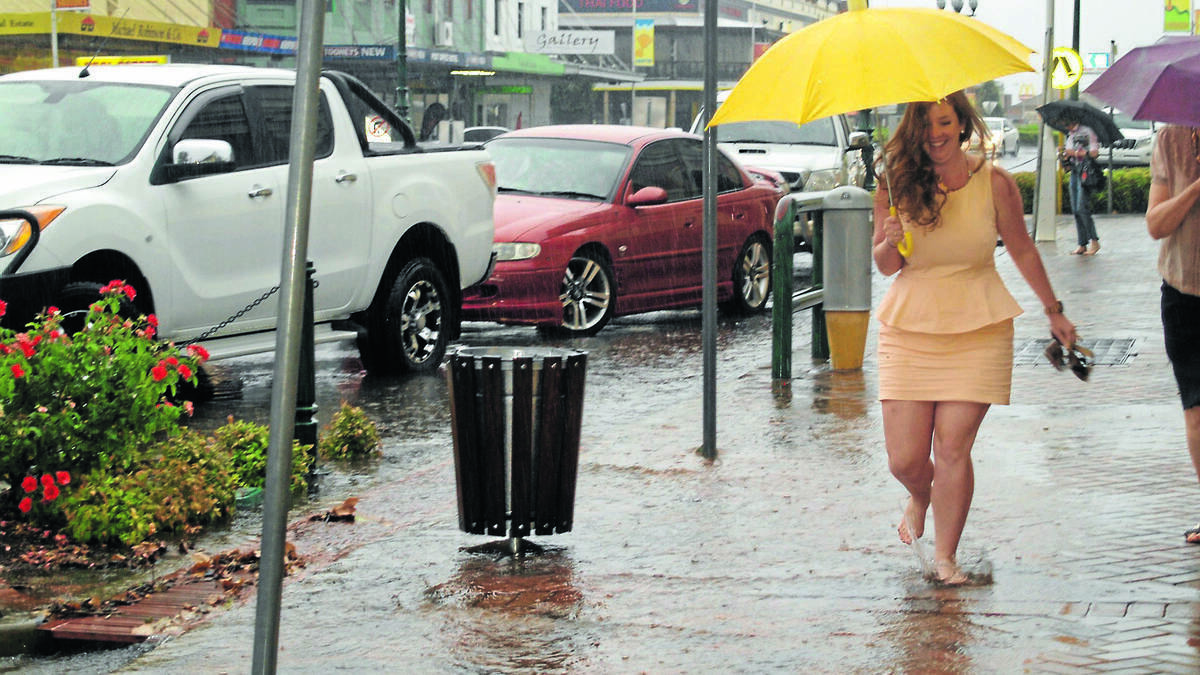 FORBES: The Advocate’s Sophie Harris was amongst those caught in a downpour on Wednesday.