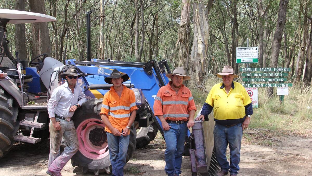 Contractors from local weed control business, Hopnali, treated blackberry and serrated tussock in areas on the Neville State Forest boundary.
