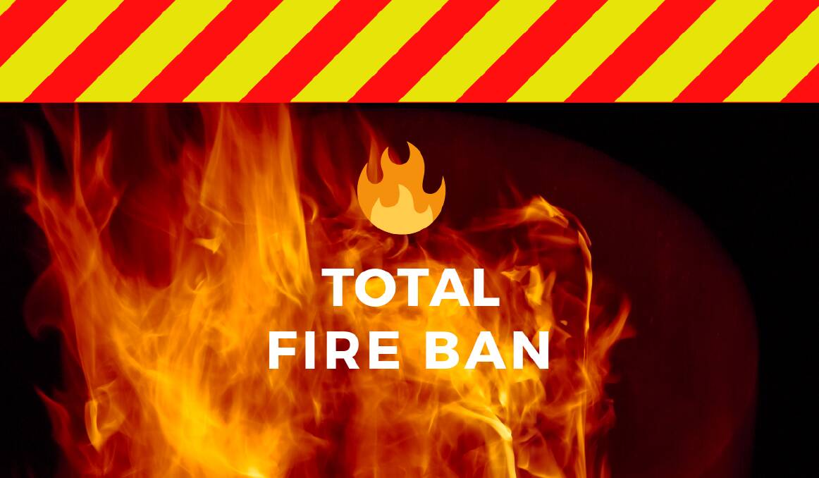 NO FIRES ALLOWED: A total fire ban has been declared statewide for Tuesday due to forecast hot and windy conditions. Image: FILE