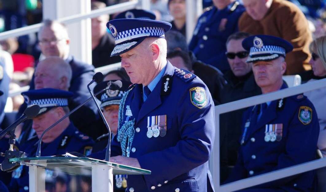 NEW RECRUITS: NSW Police Commissioner Mick Fuller spoke at Friday's ceremony. Photo: GOULBURN POST