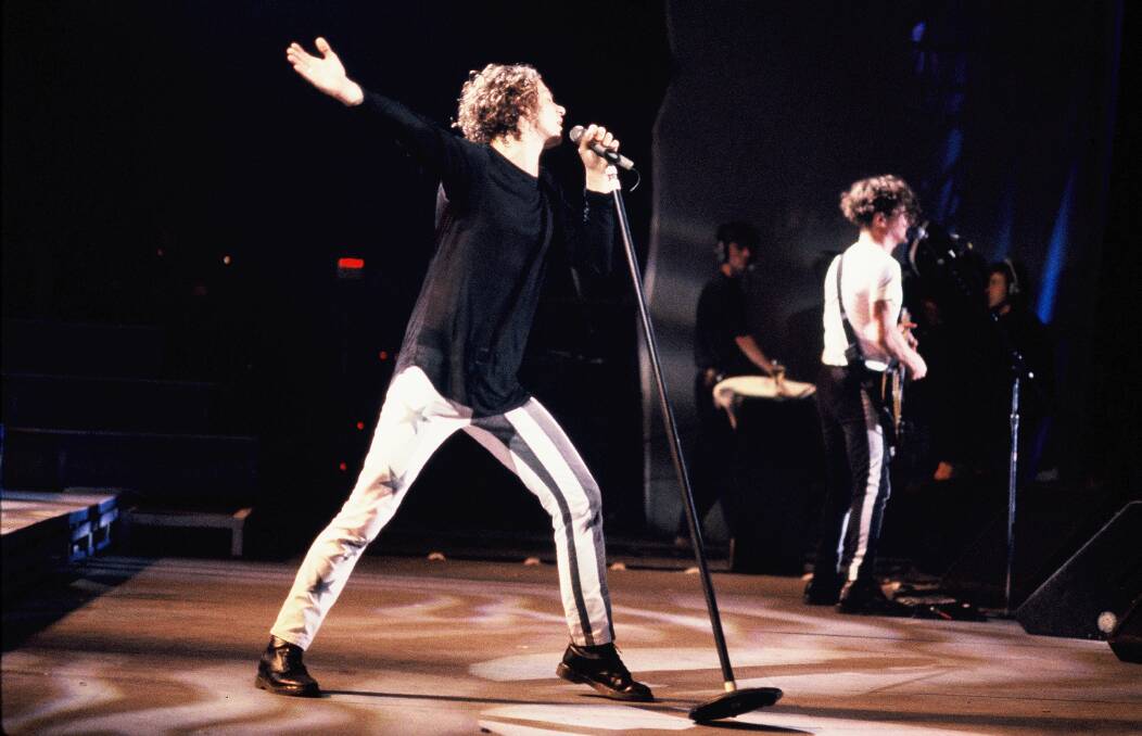Michael Hutchence on stage. Photo: Supplied