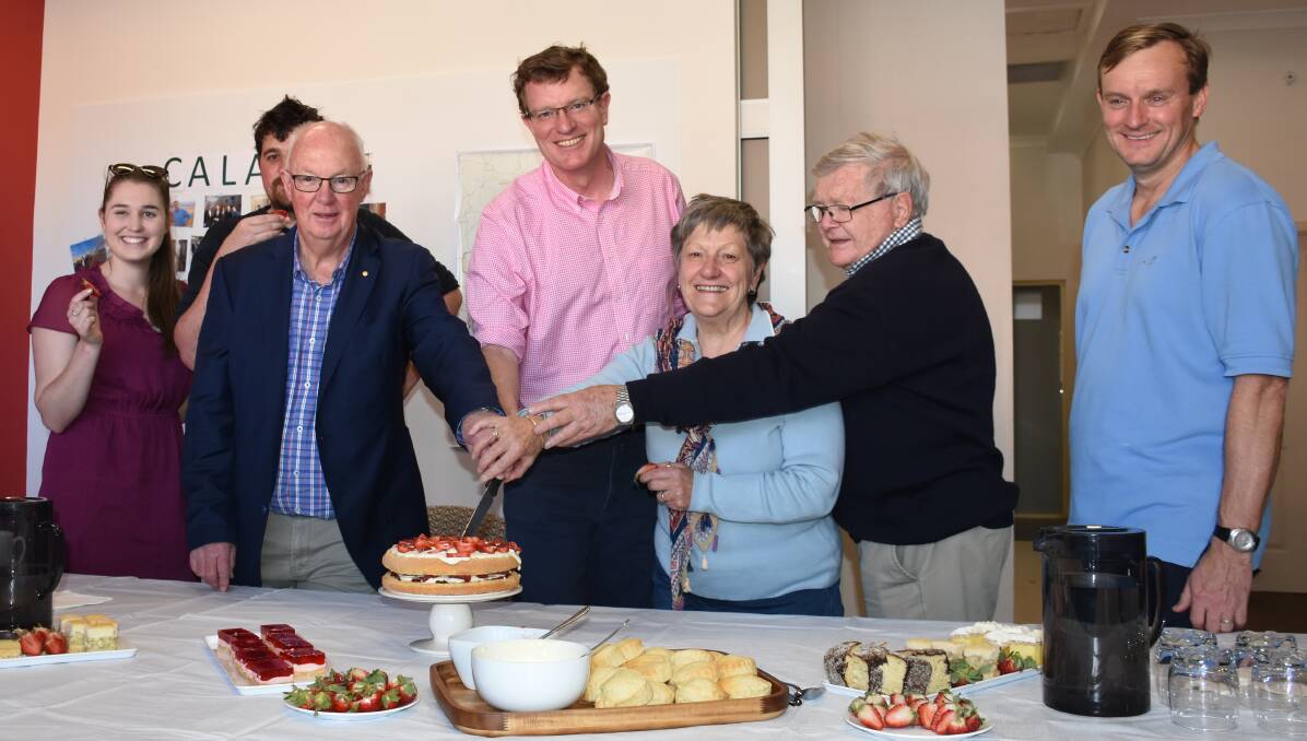 IN SUPPORT: Calare MP Andrew Gee hosted an afternoon tea on Friday to encourage people to still eat strawberries in support of Australia's farmers. Photo: NADINE MORTON 092118nmag2