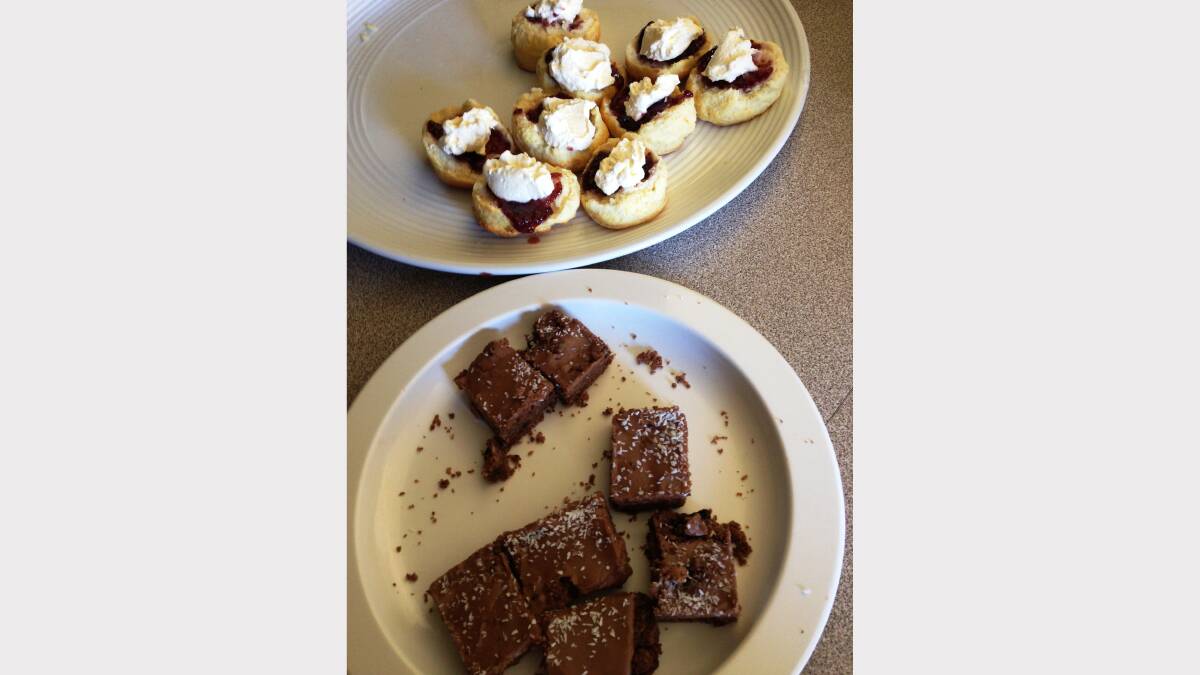 Some of the treats on offer at last Thursday morning's Hobbys Yards community meeting.
