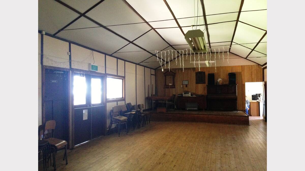 The interior of the Hobbys Yards Hall.